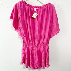 NWT Victoria’s Secret pink eyelet coverup small